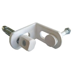 Porta Cadeado Porta De Vidro Branco Dobrado Parede - 11235