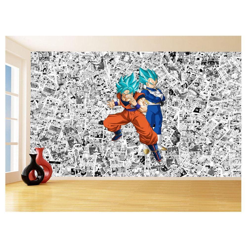 Papel De Parede Dragon Ball Goku Vegeta Anime 3,5M Dbz167