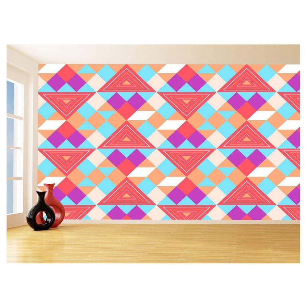 Papel De Parede Geométrico Triângulos Abstrato 3,5M Gmt49