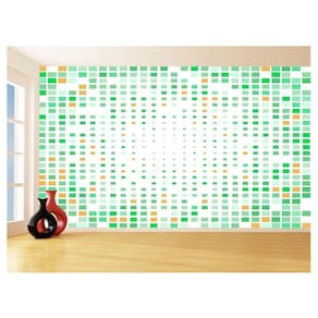 Papel De Parede Geométrico Quadrados Colorido 3,5M Gmt125