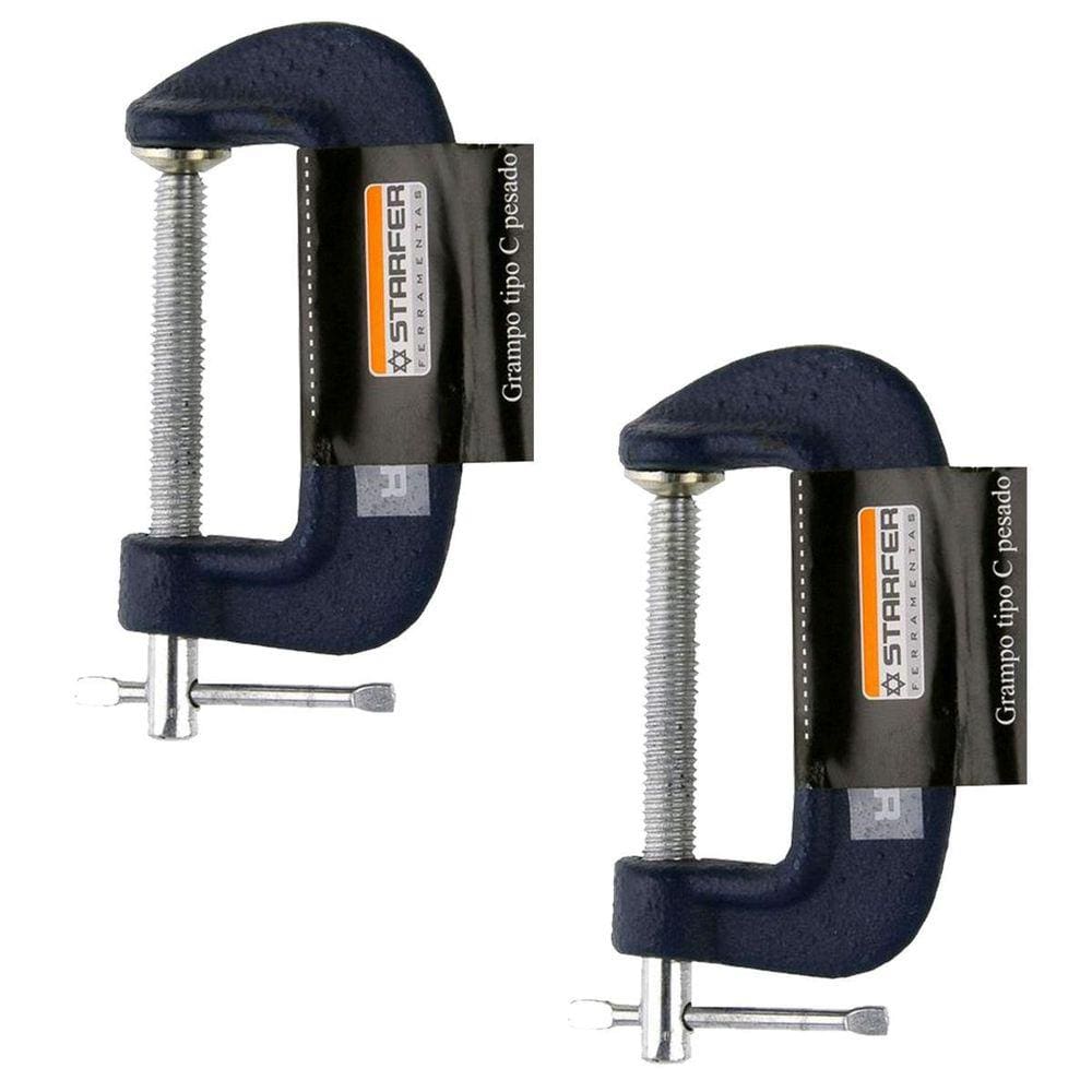 Kit 2 Grampos Tipo C Marceneiro Pesado 10 Polegadas Starfer