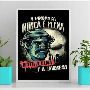 Quadro Decorativo 24x18cm A Vingança Nunca é Plena