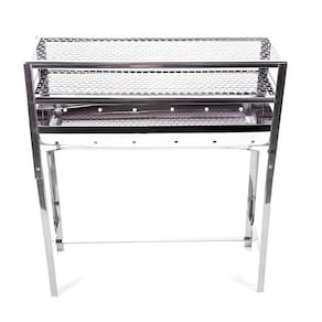 Churrasqueira Espetinho Inox Grande Grelha Dupla 80cm