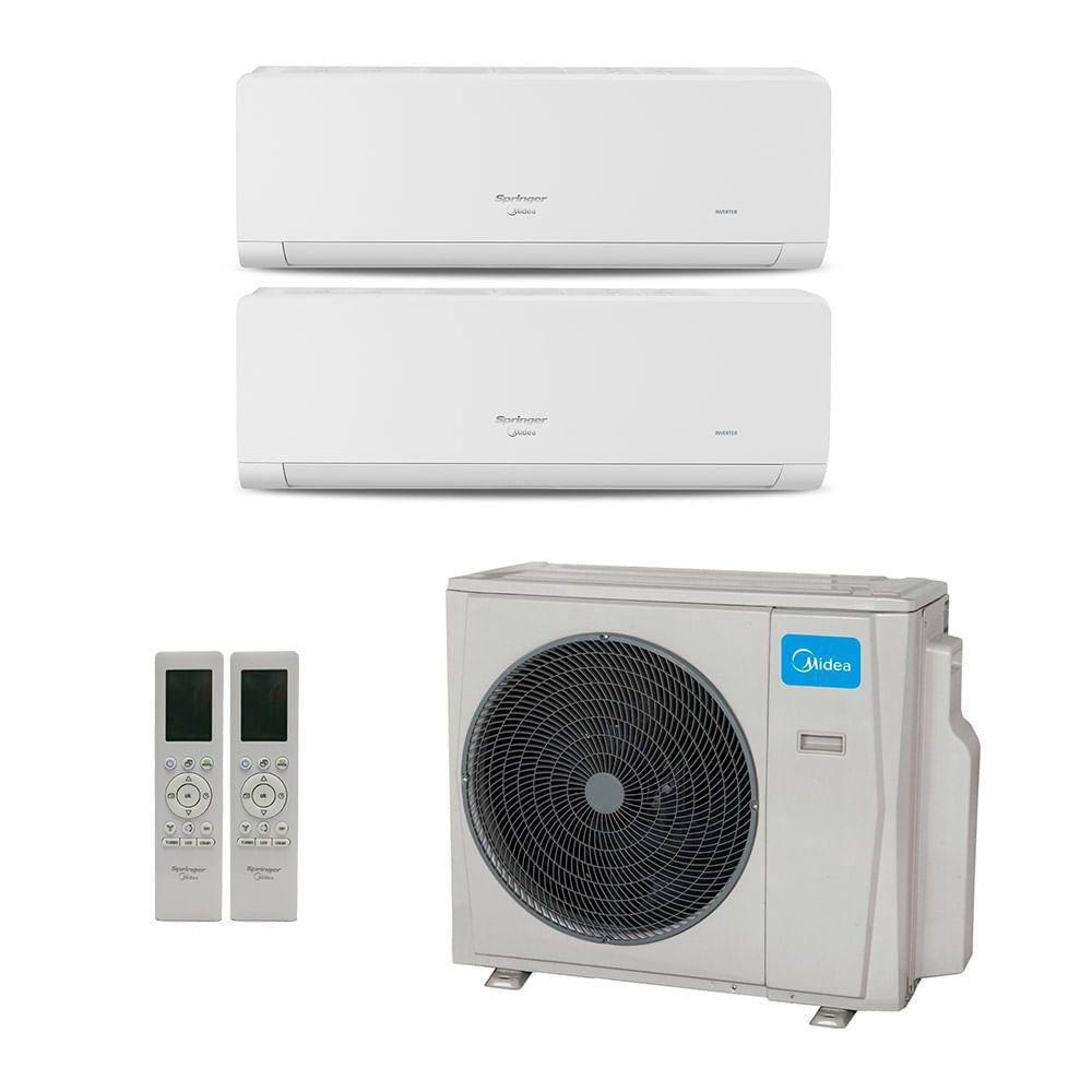 Ar Condicionado Multisplit Bi 30000 Btu(12000+18000) Quente/frio - Inverter - Springer Midea - 220v - 42agma18m5 42agma12m5 / 38mbmta27m5