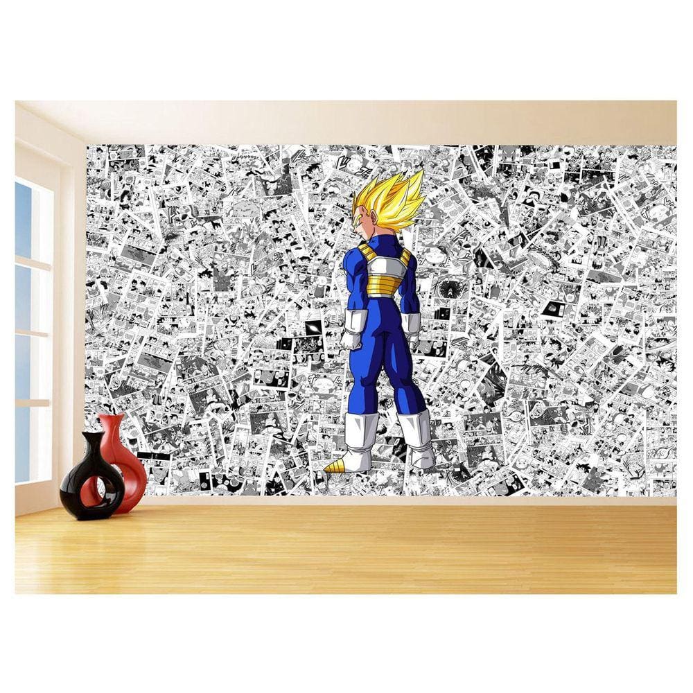 Papel De Parede 3D Dragon Ball Vegeta Anime 3,5M Dbz577