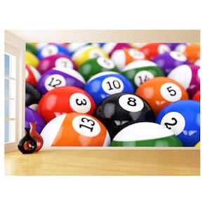 Papel De Parede 3D Salão De Jogos Bilhar Sinuca 3,5M Jcs21