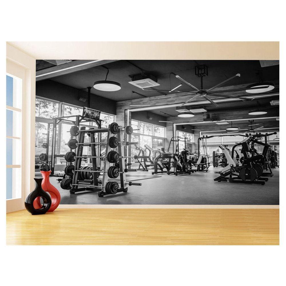Papel De Parede 3D Academia Exercício Crossfit 3,5M Aca24
