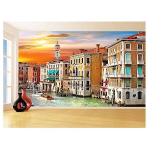 Papel De Parede 3D Cidade Veneza Italia Canais 3,5M Ncd351