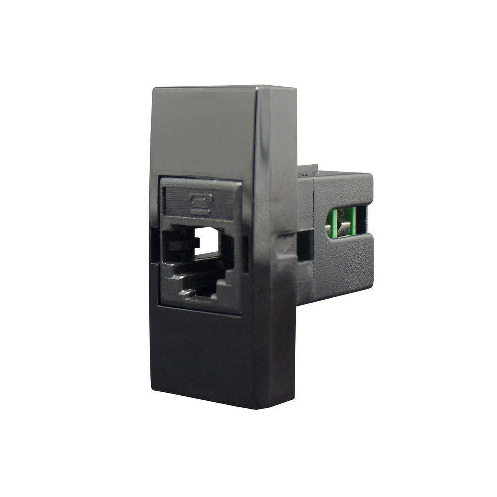 Módulo Tomada Rj11 Inova Pro Class Black Piano 85515 Alumbra