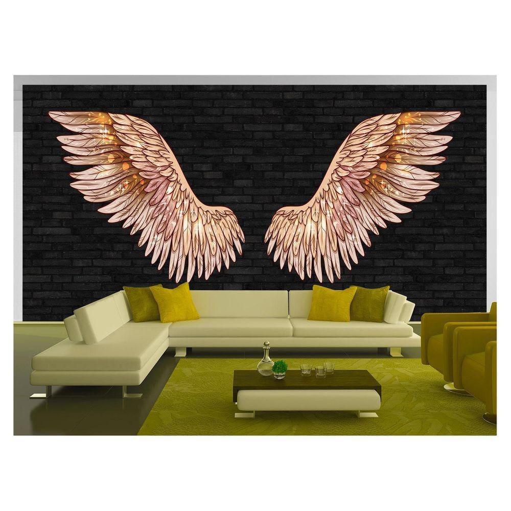 Papel De Parede 3D Arte Asas Selfie Insta Cores 3,5M Tra436