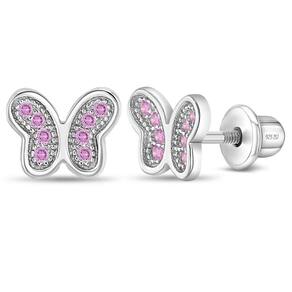 Brincos In Season Jewelry em prata esterlina 925 rosa CZ But