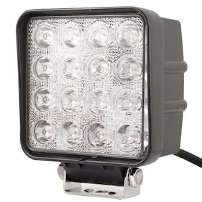 Farol de milha Aux 48w Led Quadrado Universal Branco Frio Carro Moto Off Road Trator Caminhao Onibus Suv Trilhas