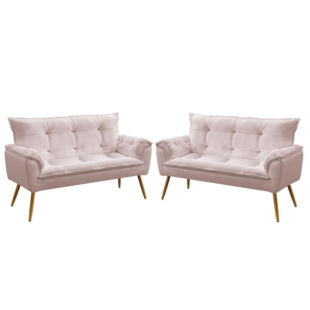 2 Poltronas Namoradeiras Opala Veludo Aradecor