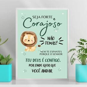 Quadro Infantil Safari 45x34cm - Moldura Branca