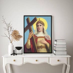 Quadro Decorativo Santa Helena 24X18Cm - Com Vidro