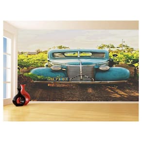 Papel De Parede 3D Carro Antigo Clássico Vintage 3,5M Cxr15