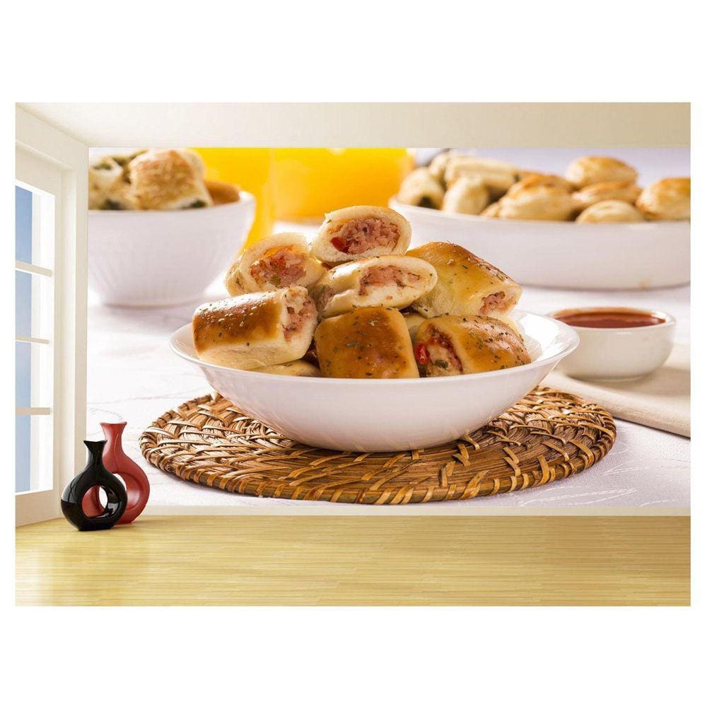 Papel De Parede Alimentos Salgados Coxinha Bar 3,5M Al509