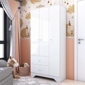 Guarda Roupa Infantil 3 Portas Cocada Branco