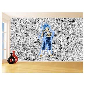 Papel De Parede Dragon Ball Vegeta Blue Anime 3,5M Dbz591
