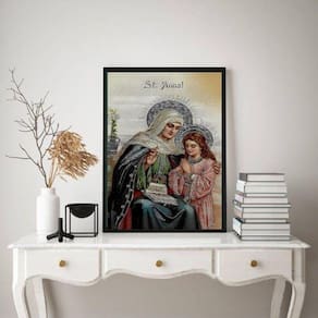 Quadro Decorativo Santa Ana Vintage 24X18Cm - Com Vidro