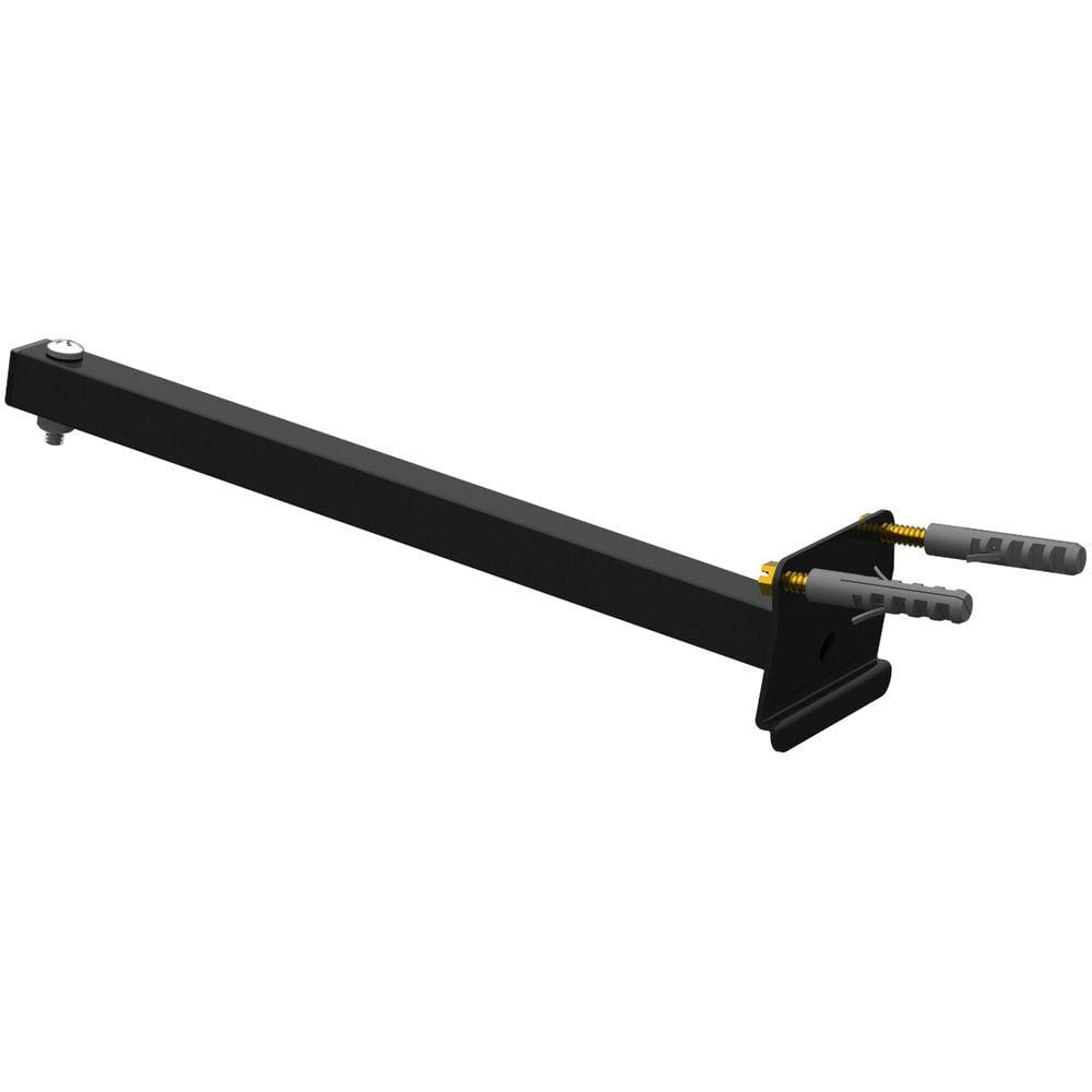 SUPORTE REFLETOR INCLINADO PAREDE BRAÇO 30 CM Preto