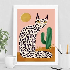 Quadro Decorativo Gato Abaporu Tarcila 33x24cm