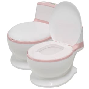 Penico Privadinha Troninho Redutor Som Descarga Flush Rosa