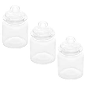 Kit 3 Pote Porta Mantimento Vidro Arena 260ml com Tampa Lyor