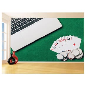 Papel De Parede 3D Salão De Jogos Cartas Poker 3,5M Jcs88