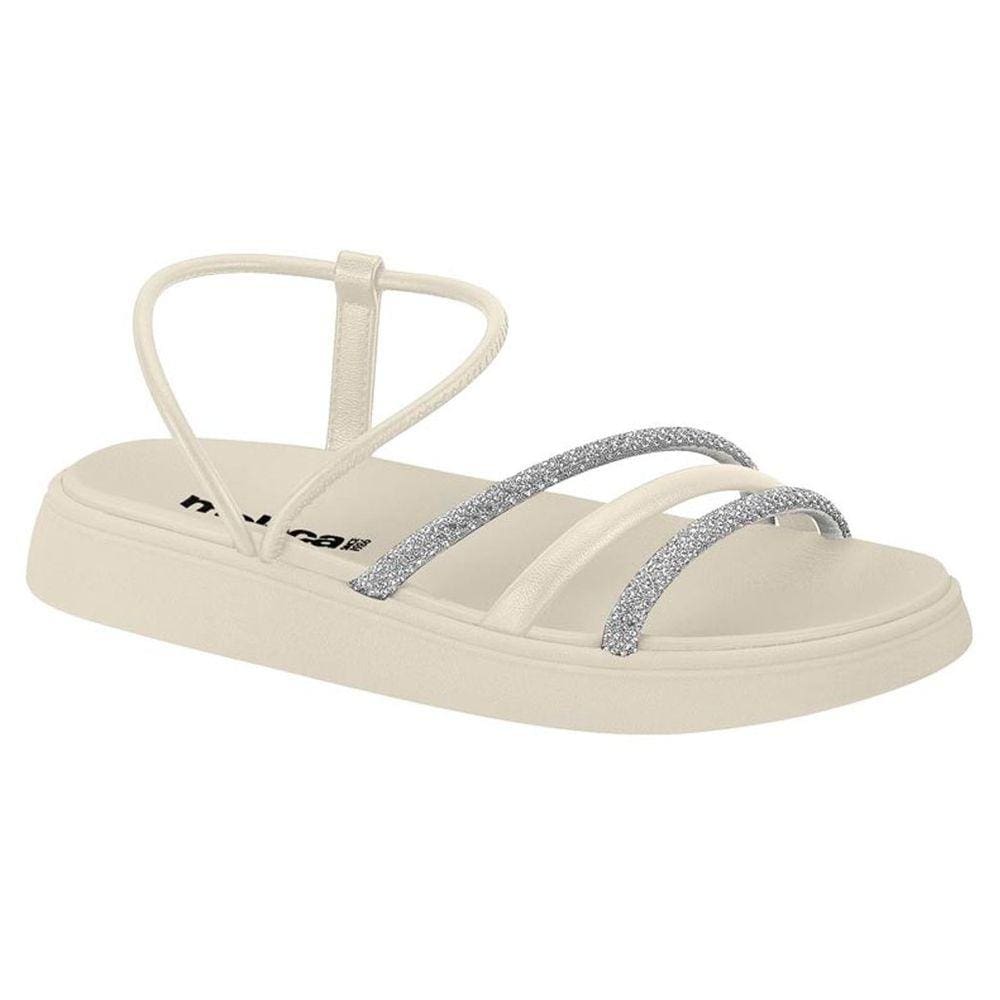 Sandália Moleca Flatform Tiras Brilhantes 5469 120 35/39