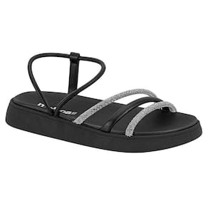 Sandália Moleca Flatform Tiras Brilhantes 5469 120 35/39