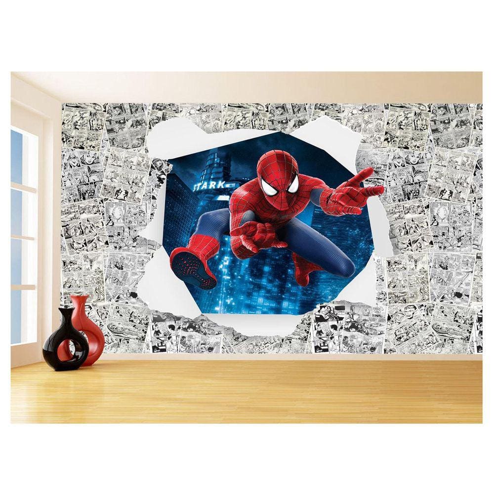 Papel De Parede 3D Heróis Página Quadrinhos Hq 3,5M Nhma185