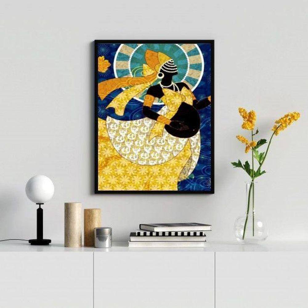 Quadro Decorativo Candomblé Oxum Grávida - 24x18cm