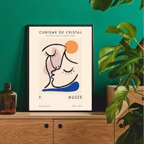 Quadro Decorativo Matisse 33x24cm - Vidro, Madeira Preta