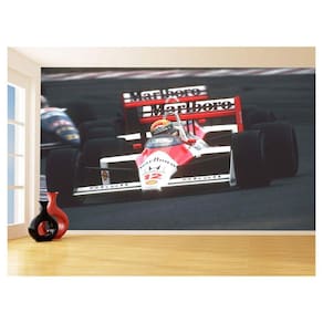 Papel De Parede 3D Carro F1 Mclaren Mp4/4 Senna 3,5M Cxr131