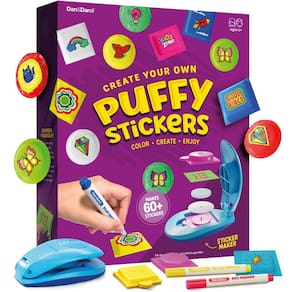 Kit de artesanato Dan & Darci Puffy Sticker Maker para crianças de +6 anos