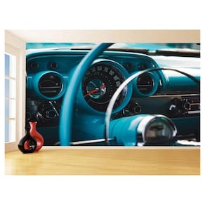Papel De Parede 3D Carro Antigo Clássico Vintage 3,5M Cxr25