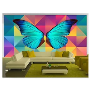 Papel De Parede 3D Arte Asas Selfie Insta Cores 3,5M Tra176