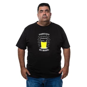 Camisa Macia Masculina Plus Size Algodao Frase Engraçada Com Abridor De Garrafas Interno