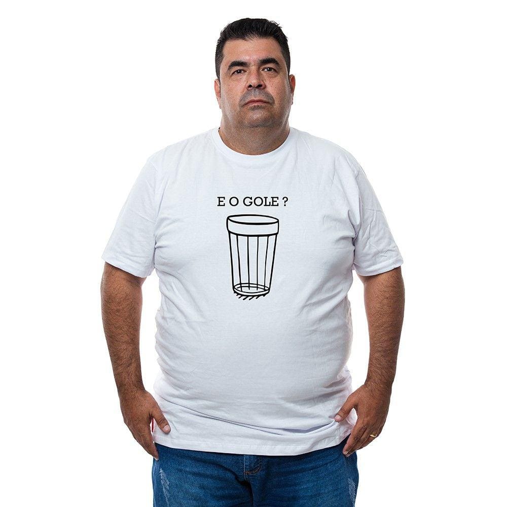 Camiseta Masculina Plus Size Algodao Manga Curta Com Abridor De Garrafas Interno na Peça