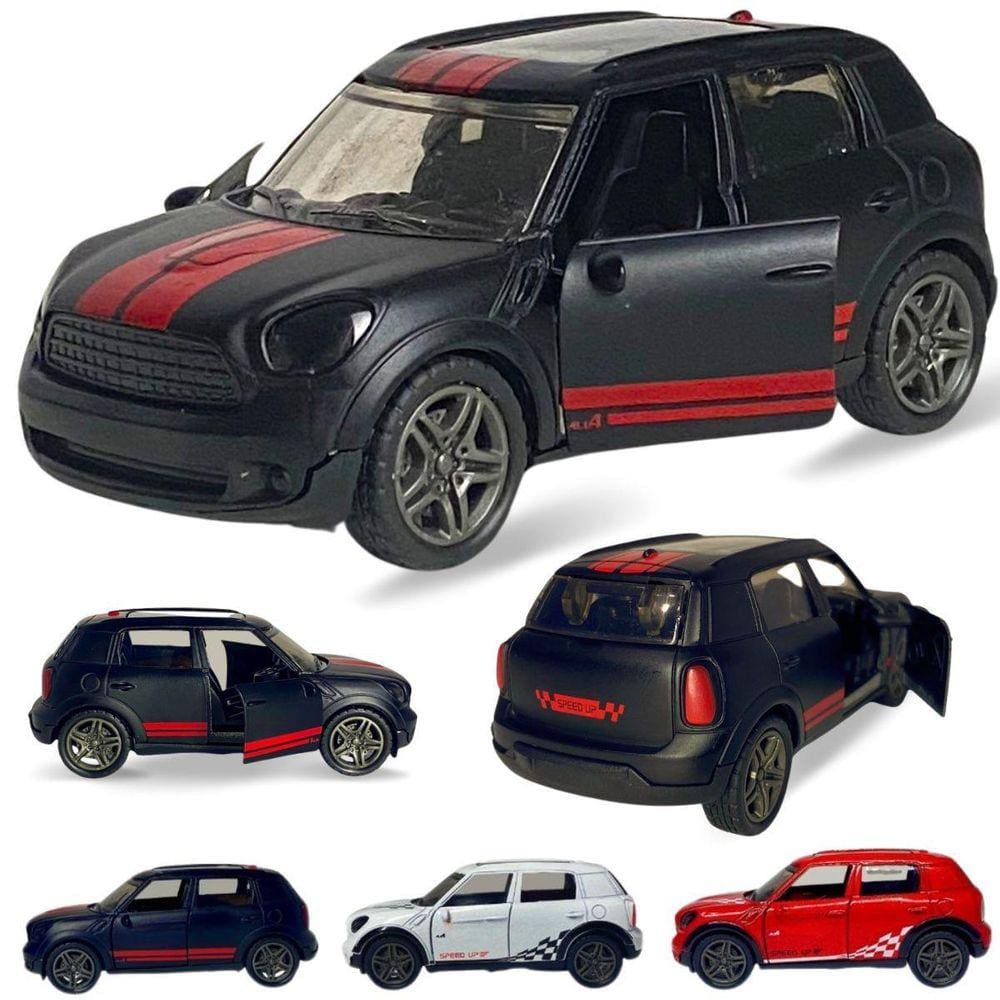 Carrinho Miniatura Abre As Portas Pneus De Borracha De Ferro
