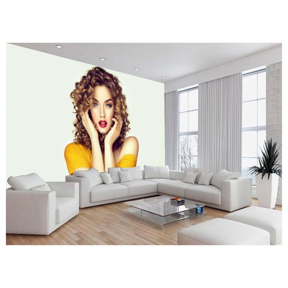 Papel De Parede 3D Salão De Beleza Corte Cabelo 3,5M Slb18