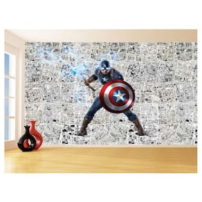 Papel De Parede 3D Heróis Página Quadrinhos Hq 3,5M Nhma139
