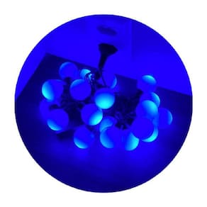 Cordão De Lâmpadas De Led Pisca Azul 4m 8 Funções