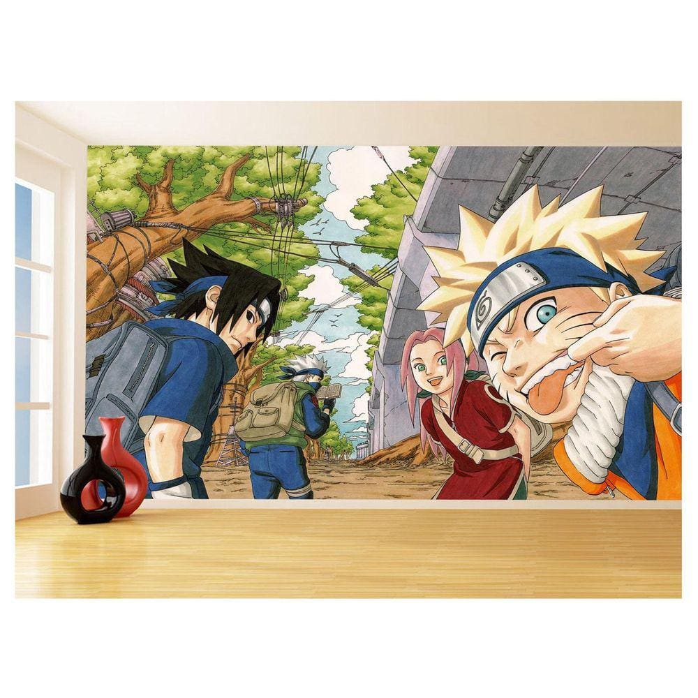 Papel De Parede Anime Naruto Mangá Desenho Art 3,5M Nrt30