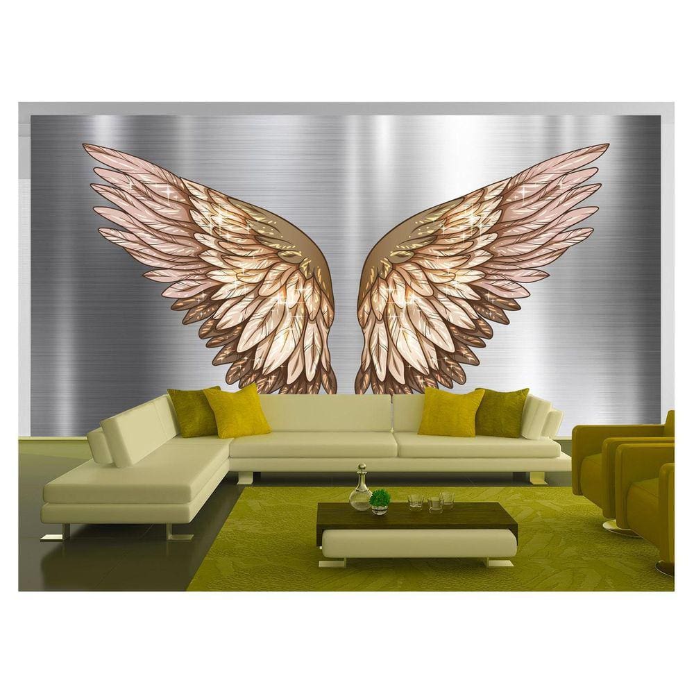 Papel De Parede 3D Arte Asas Selfie Insta Cores 3,5M Tra217