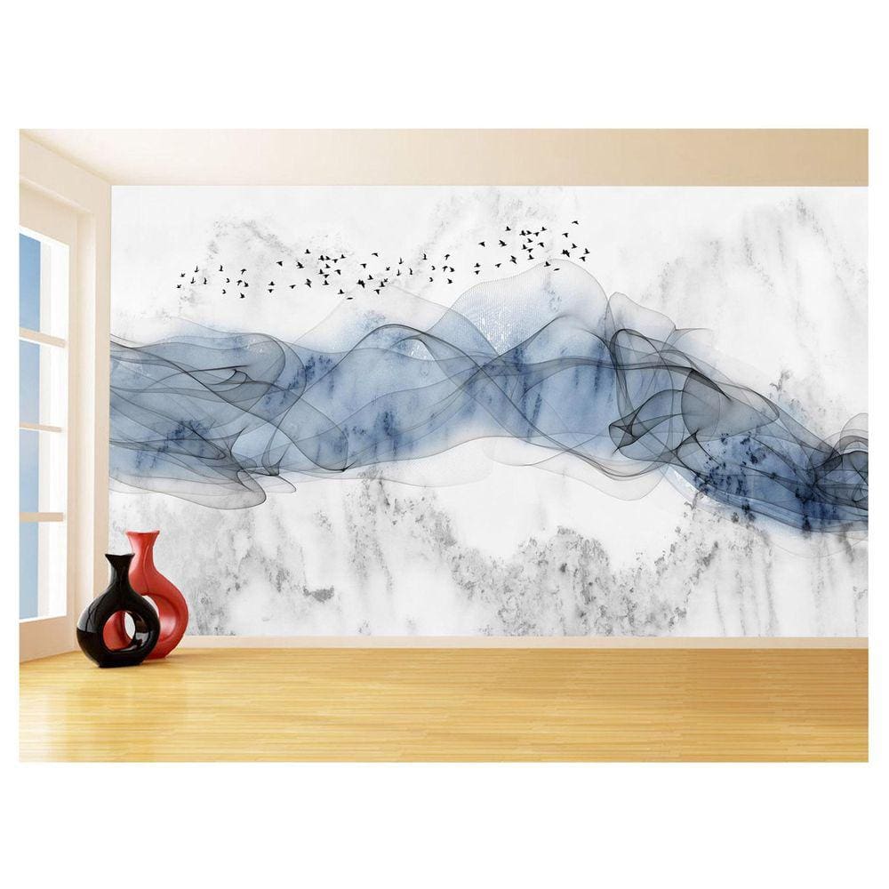 Papel De Parede 3D Estilo Marmore Tintas Cores 3,5M Mbr80