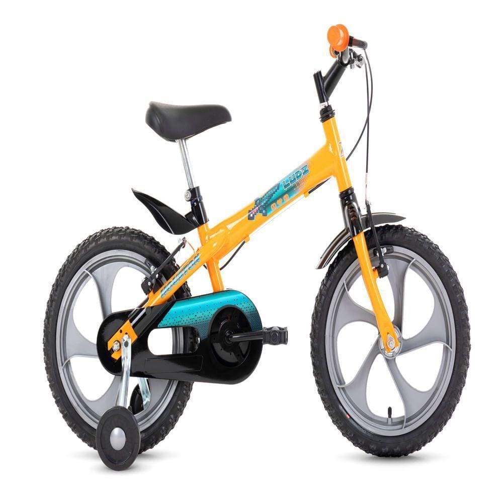 Bicicleta Houston Ludi Vb Aro 16 Rígida 1 Marcha - Laranja