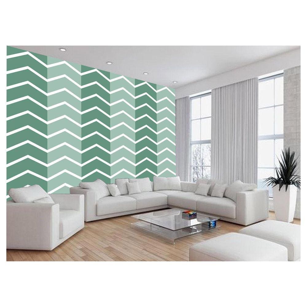 Papel De Parede 3D Sala Chevron Zig Zag Listras 3,5M Zig54
