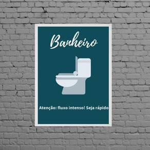 Quadro Sinalizador Banheiro Unissex Bar 45X34Cm - Com Vidro